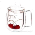 Glass Milk Cup with Handle